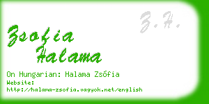 zsofia halama business card